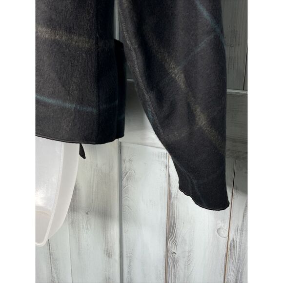 BABETTE SF BLACK PLAID BOILED WOOL BLEND SINGLE BUTTON PLEATED SLEEVE JACKET S - Picture 11 of 16